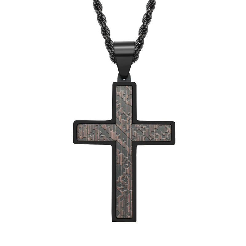 Stainless Steel Cross Pendant Mens Cross Necklace Christian Jewelry Special Design for Men
