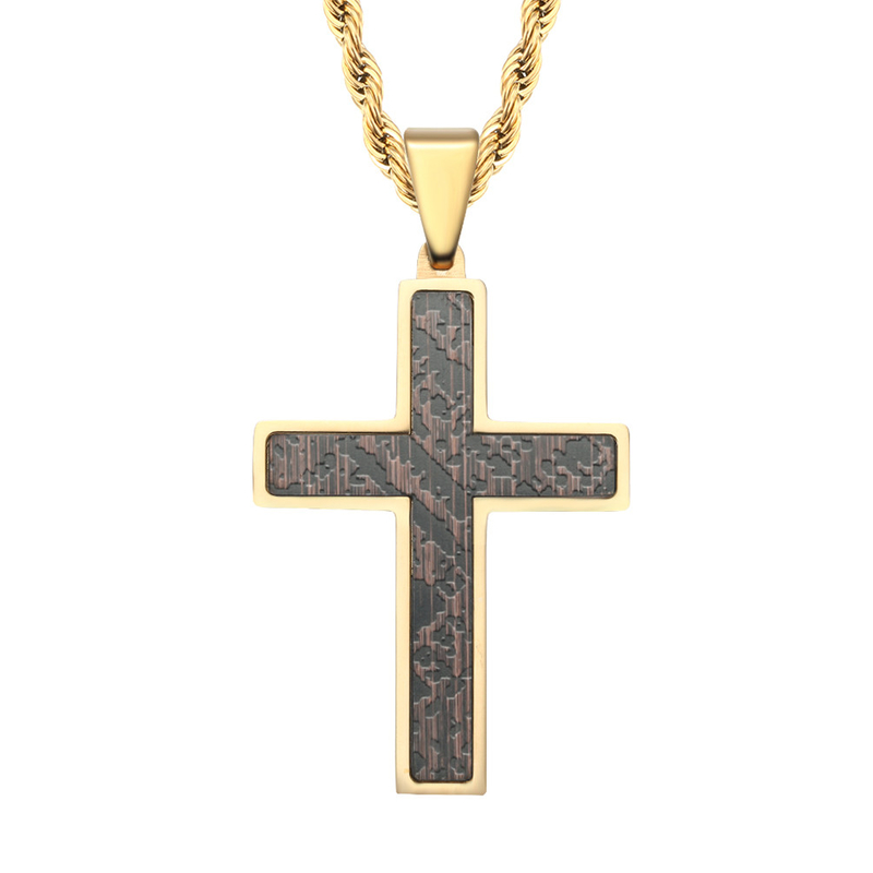 Stainless Steel Cross Pendant Mens Cross Necklace Christian Jewelry Special Design for Men