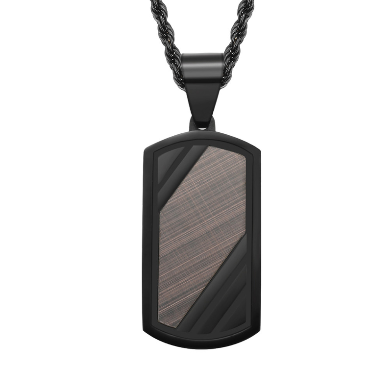 Stainless Steel Cross Pendant Men's Black Cross Necklace for Christian Jewelry