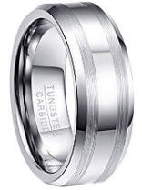 Polished Tungsten Steel Carbide Wedding Engagement Rings for Men Fashion Jewelry