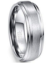 Polished Sliver Men's Wedding Ring Gold Tungsten Carbide Tungsten Steel Ring Women Wedding Band Fashion Jewelry