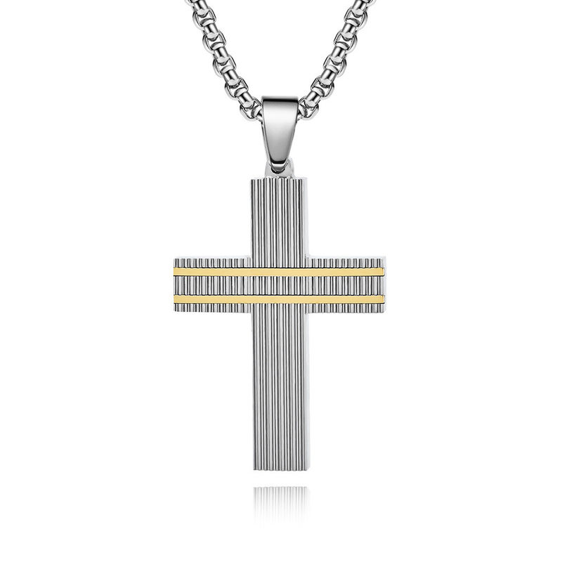 Fashion Stainless Steel Chain Necklace Men's Jewelry Gold Plated Spiral Pendant Necklaces for Men Hip Hop Party Anniversary Gift