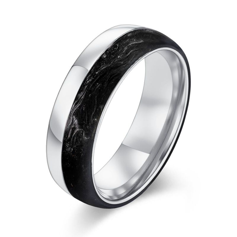 2025 New Arrival  Gold Powder Forged Carbon Fiber Wedding Bands Mens bands