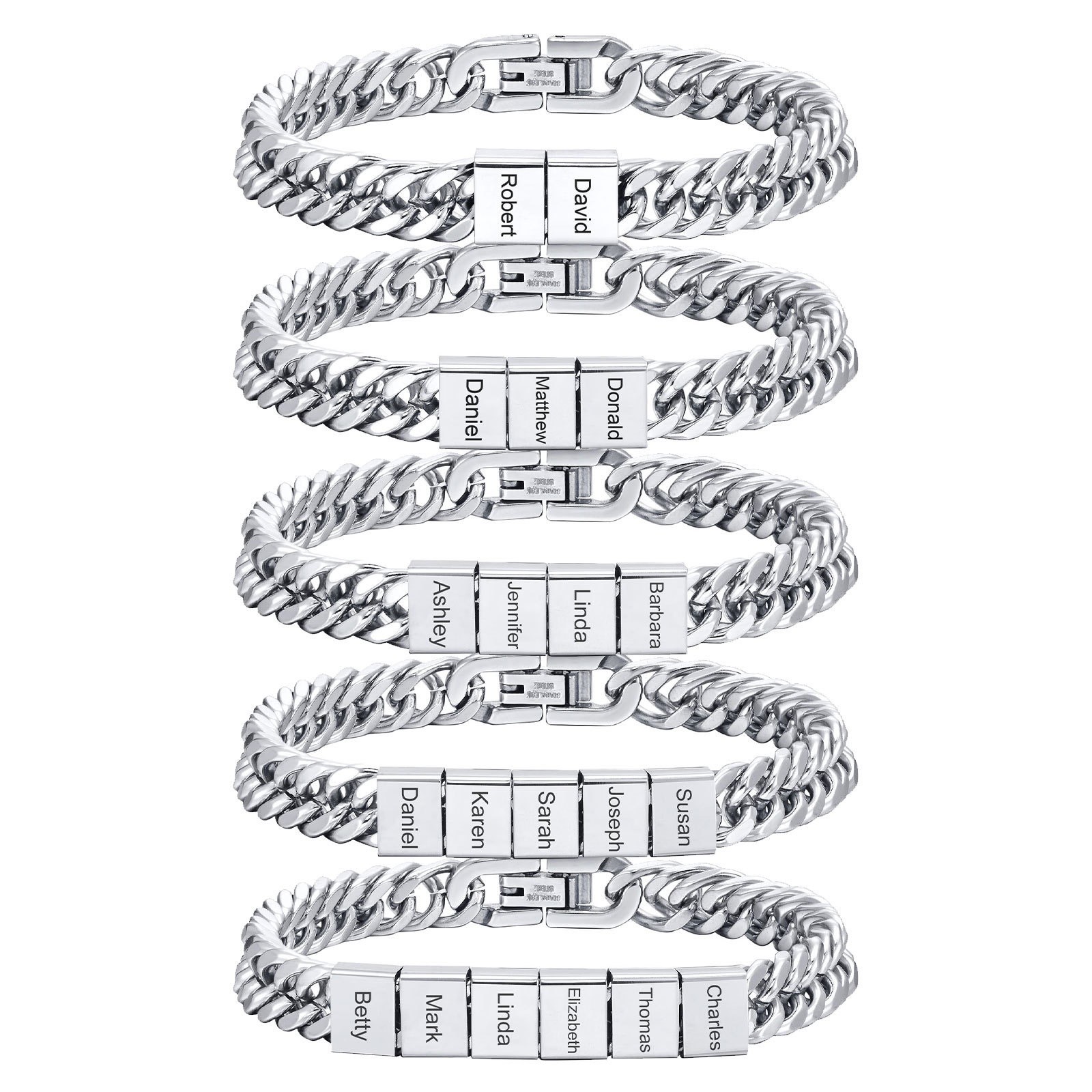 19cm and 23cm Stainless Steel Men's Bracelet with Inlay Technology Fast Shipment Guaranteed