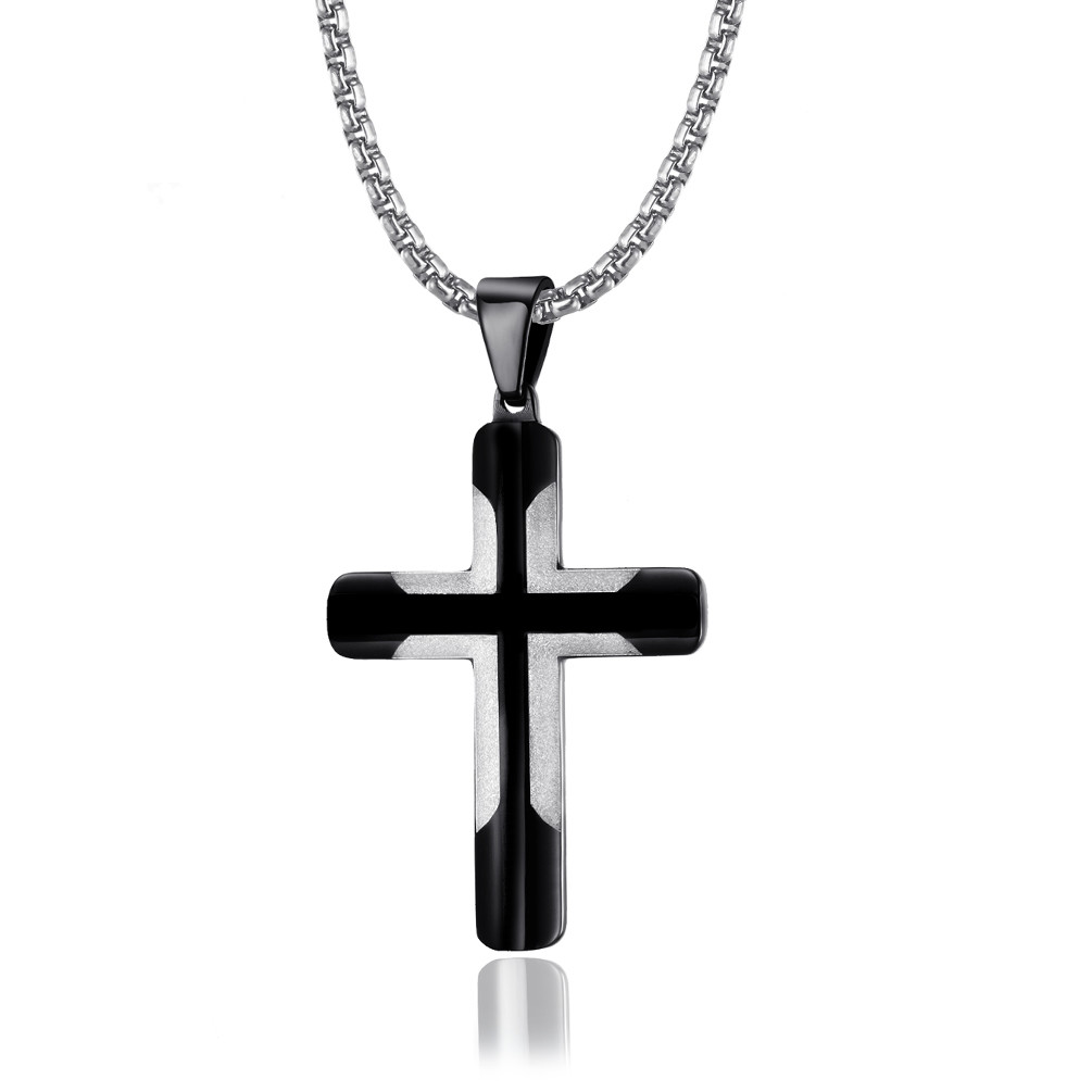 Provide Mould Making Fashion Cross Pendant Gold and Titanium Prayer Choker for Men Stainless Steel Necklaces