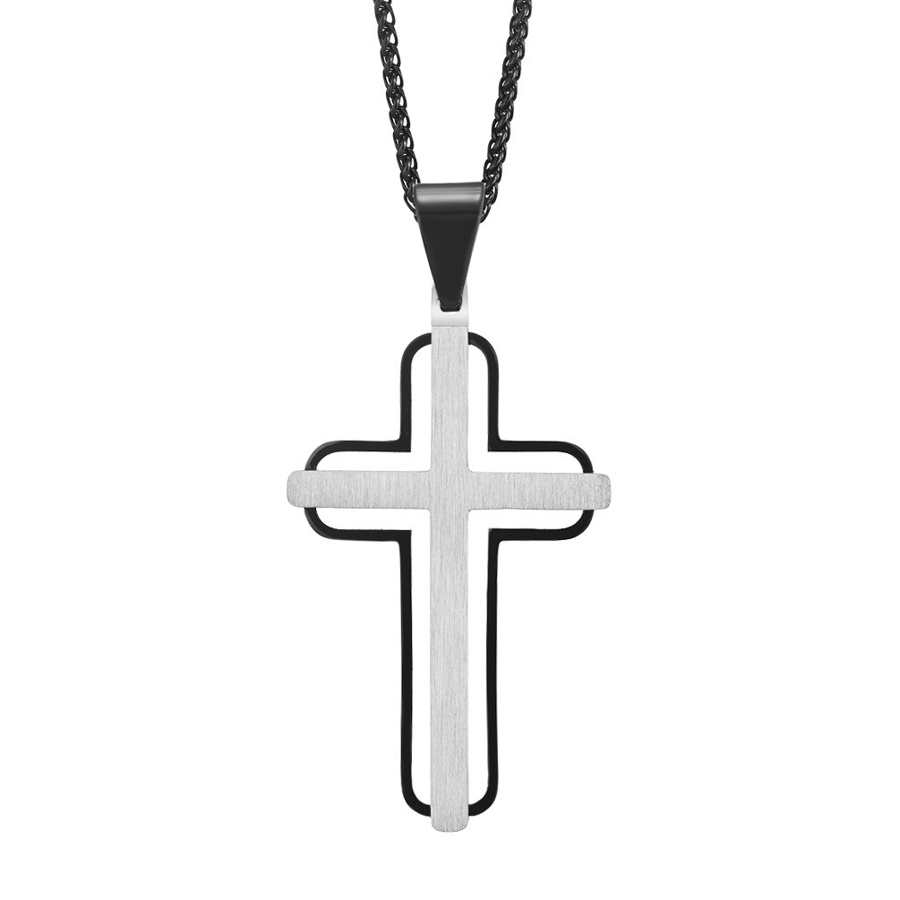 Blue and Rose Gold Metal Prayer Choker for Men Stainless Steel Link Chain Necklaces Fine Jewelry Anniversary Occasion