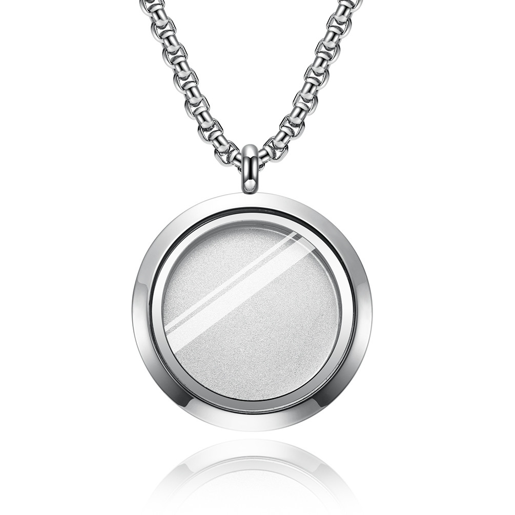 Circle Shape Stainless Steel Pendants Necklaces Men's Necklace with Mould Making And Making Service