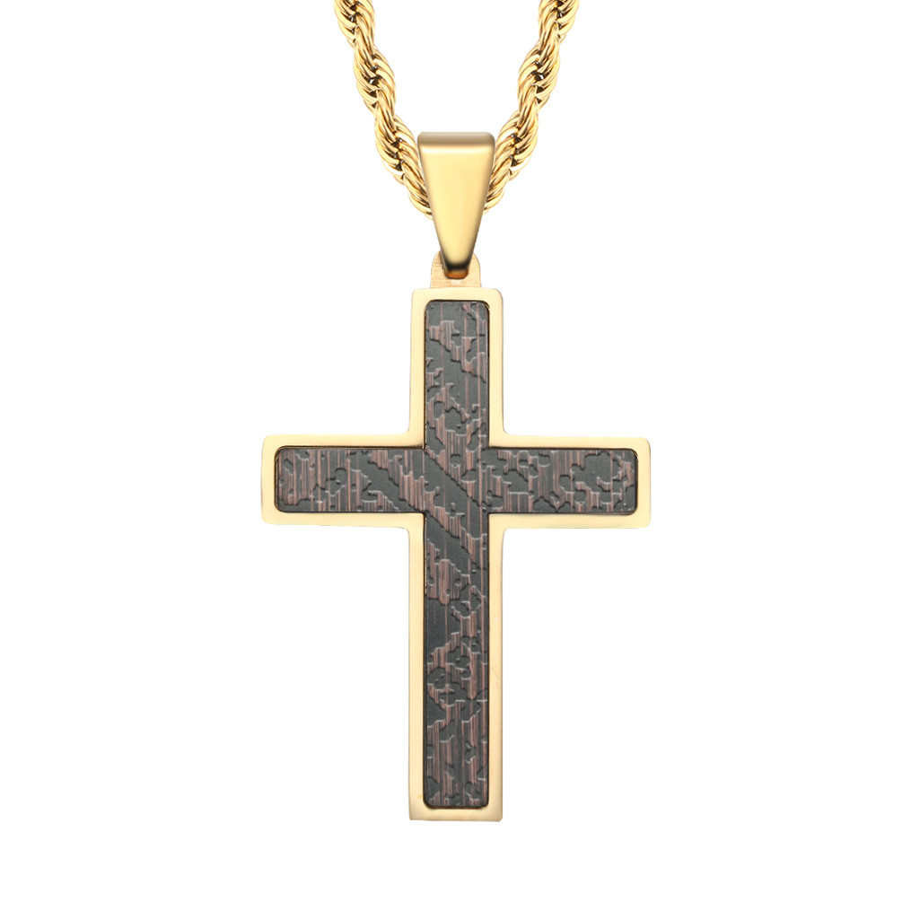 Stainless Steel Cross Pendant Mens Cross Necklace Christian Jewelry Special Design for Men