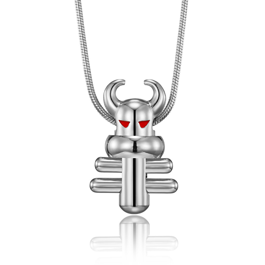 Floral Designs Sheep Shape Cast Pendant Square Pearl Box Chain Necklaces for Men Provide Mould Making And Making Service