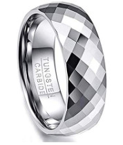 Women's Tungsten Carbide Ring with Setting Inlay Technology Men's Fashion Accessory