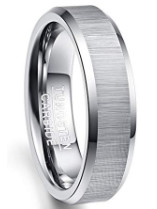 6MM/8MM Polished Tungsten Steel Carbide Wedding Engagement Rings with Setting Inlay Technology for Men's Fashion Jewelry