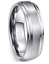 Polished Sliver Men's Wedding Ring Gold Tungsten Carbide Tungsten Steel Ring Women Wedding Band Fashion Jewelry