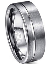 Tungsten Carbide Jewelry Men's Band Ring with Simple and Matt Finish Sample Making Service