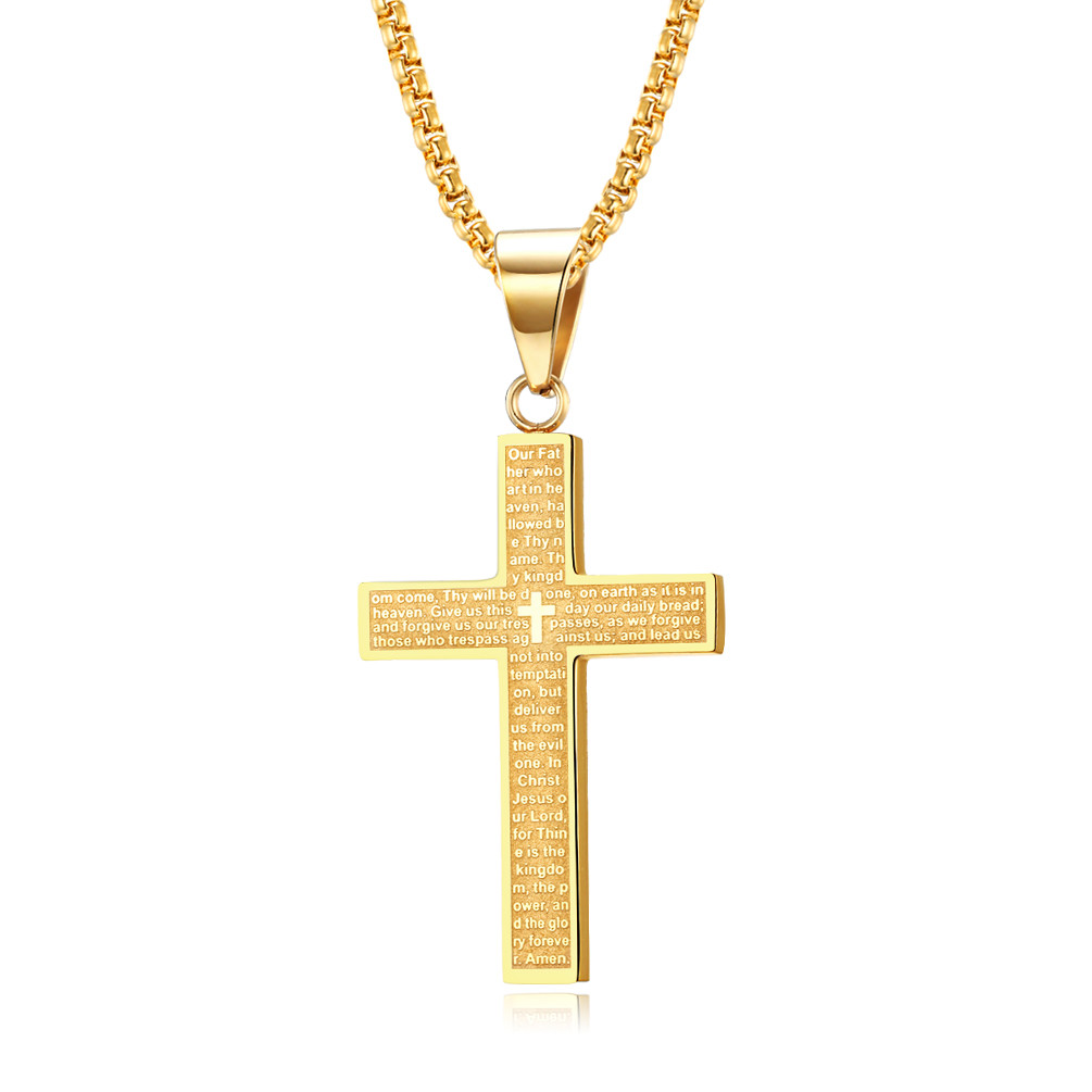 45cm and High Polished Stainless Steel Metal Prayer Choker for Men Stainless Steel Link Chain Necklaces Fine Jewelry Anniversary Occasion