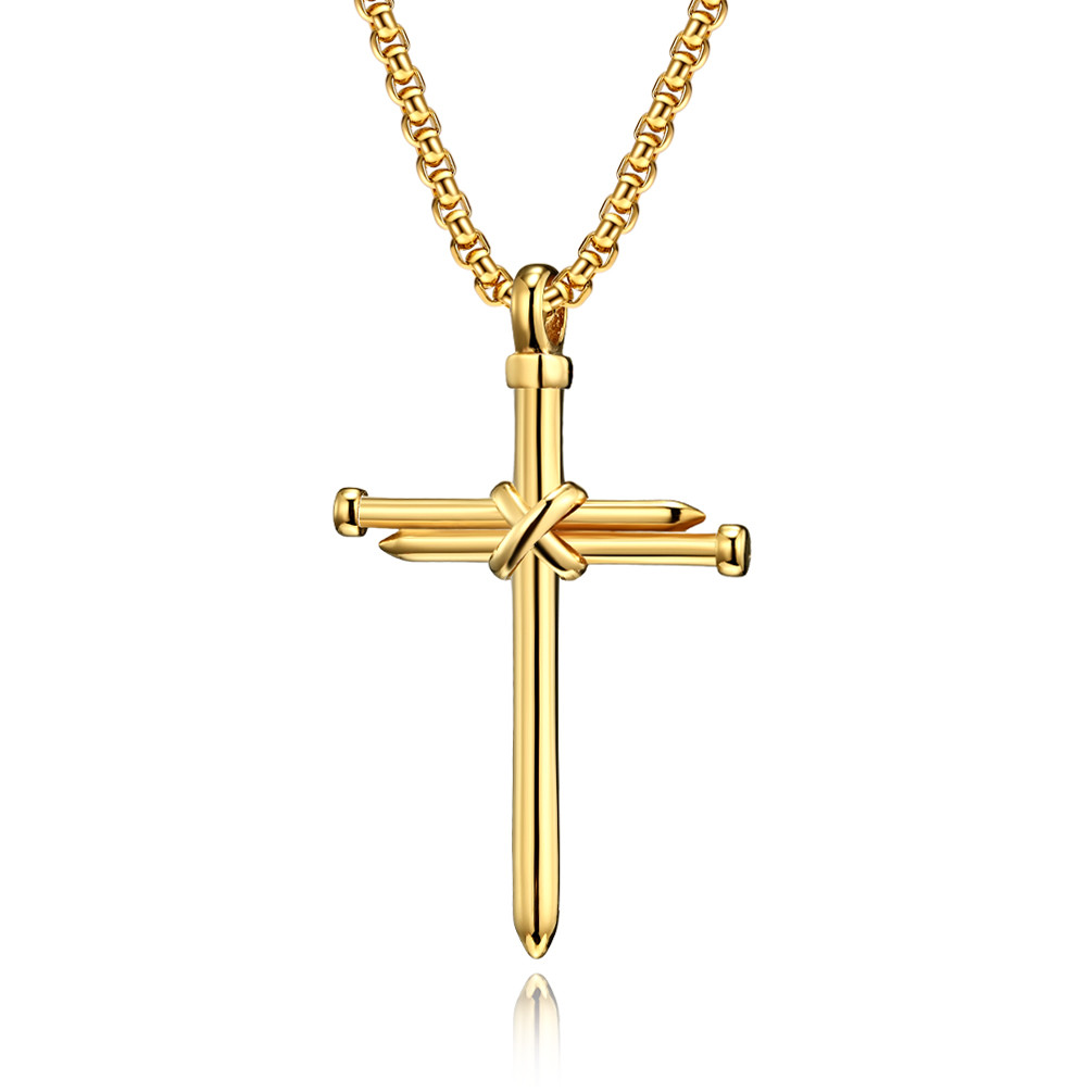 Fashion Stainless Steel Chain Necklace Men's Jewelry Gold Plated Spiral Pendant Necklaces for Men Hip Hop Party Anniversary Gift