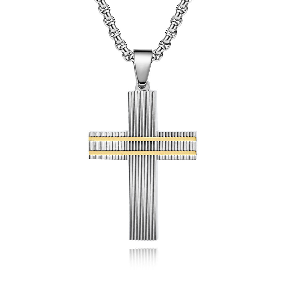 Fashion Stainless Steel Chain Necklace Men's Jewelry Gold Plated Spiral Pendant Necklaces for Men Hip Hop Party Anniversary Gift