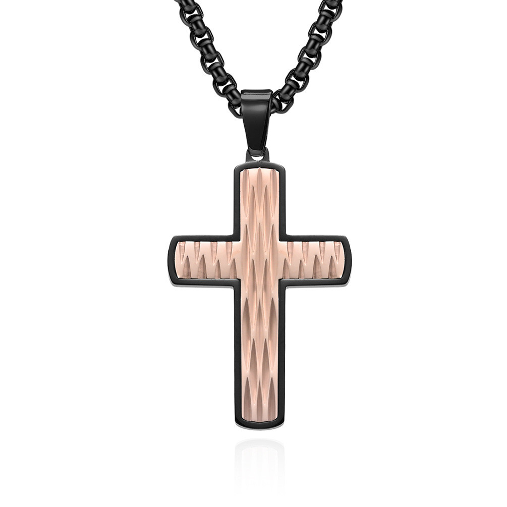 Fashion Stainless Steel Chain Necklace Men's Jewelry Gold Plated Spiral Pendant Necklaces for Men Hip Hop Party Anniversary Gift
