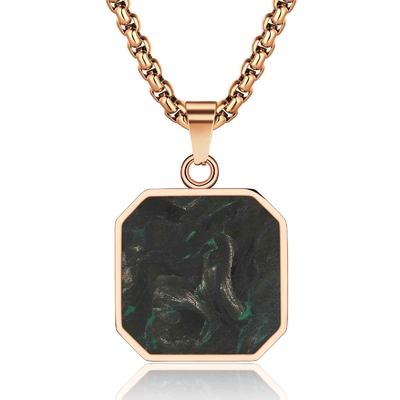 ราคาดี ของขวัญวันครบรอบ การปลอมแปลงคาร์บอนไฟเบอร์ Pendant โลหะชายคาร์บอนไฟเบอร์สกุลคอ ออนไลน์