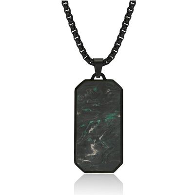 Good price Customizable Size Men's Forged Carbon Fiber Pendant with Aerospace-Grade Material and Unique Marbled Patterns online