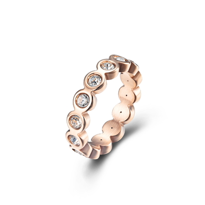 Good price Anneaux de fiançailles en acier inoxydable pour hommes de 5 mm avec diamant en ligne