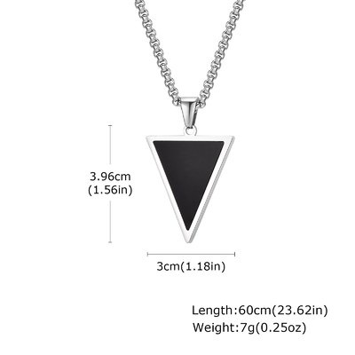 Good price 7g Enamel Stainless Steel Triangle Pendant for Men with private customization,Simple and Modern online