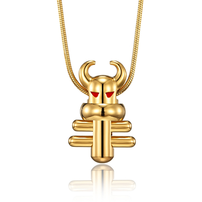 Bon prix Des motifs floraux en forme de mouton pendentif en fonte carré boîte de perles chaîne de collier pour hommes fournir la fabrication de moules et de faire le service en ligne