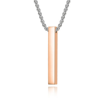 Good price Fashion Jewelry Men's Cuboid Stainless Steel Necklace Stainless Steel Cross Pendant Chain Necklace for Men Women 22-24 Inches online