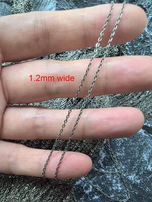 Good price Hot Selling 1.2mm And 1.9mm Wide O Loops Titanium Chain Custom Color Titanium Chain | Electric Black / Anodized Blue | Grade 1 online