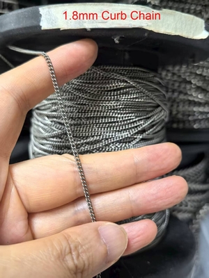 Good price Factory Stocked 1.8mm Curb Chain Titanium Accessories Gentlemen Chain In Stock online