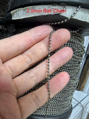 Good price Best Selling 2.0mm and 2.4mm Ball ChainTitanium Accessories Gentlemen Chain in Stock online