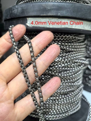 Good price Stocked and Hot Sale 4.0mm Venetian Chain Titanium Accessories Gentlemen Chain with Cheap Price online