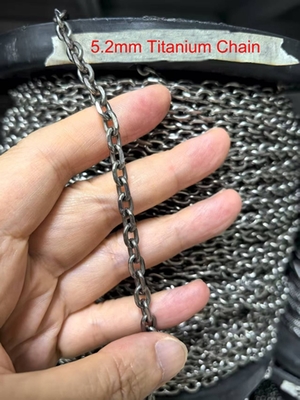 Good price 5.2mm and 7.0mm Wide Pure Titanium Chain Titanium Accessories Gentlemen Chain with Cheap Price online