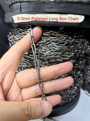 Good price Stocked and Hot Sale 5.3mm Long Box Chain Titanium Accessories Gentlemen Chain online