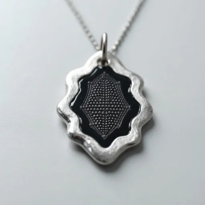 Goede prijs. Men's Geometric Pendant:Sleek metal+matte black,elevates casual looks online