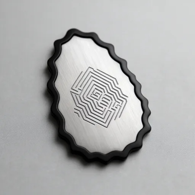 Goede prijs. Masculine Men's Pendant:Thick metal frame,solid black,embodies masculinity online