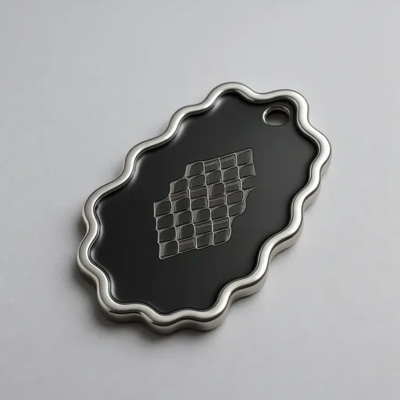 Goede prijs. Made to order Maze Like Texture Stainless Steel Men's Pendant. online