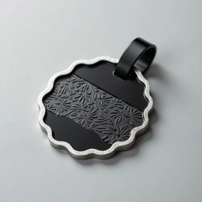 Goede prijs. Tailorable Foral Engraved Stainless Steel Men's Pendant online