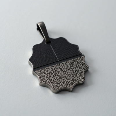 Goede prijs. Dual Tone Texture Stainless Steel Men's Pendant online
