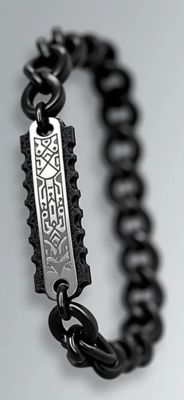 Goede prijs. 2025 Men Stainless Steel Bracelet Jewelry Retro/ Black Chain Man Bracelet online