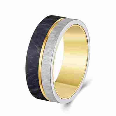 Buen precio 2026 Anillo de fibra de carbono forjado de resistencia superior con patrones de mármol únicos y opciones personalizables en línea