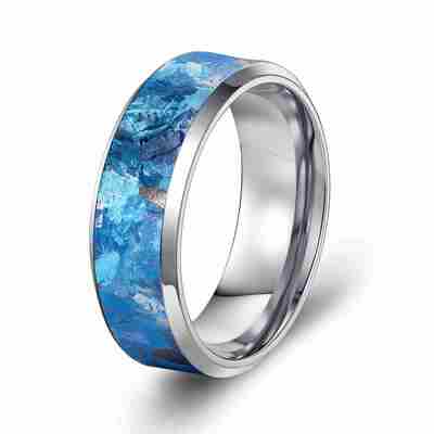 Good price Newly Launched Blue Titanium Wedding Bands & Men's Jewelry Men's Wedding bands online