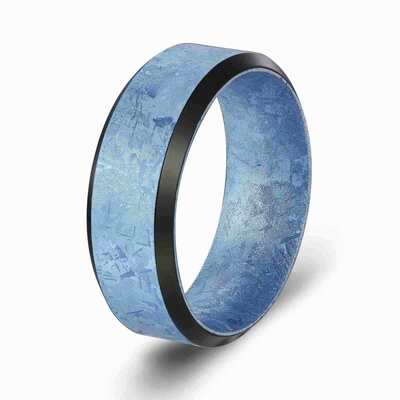 Harga yang bagus Cincin Pernikahan Titanium Pola Buram Gaya Baru & Cincin Pernikahan Pria Perhiasan Pria on line